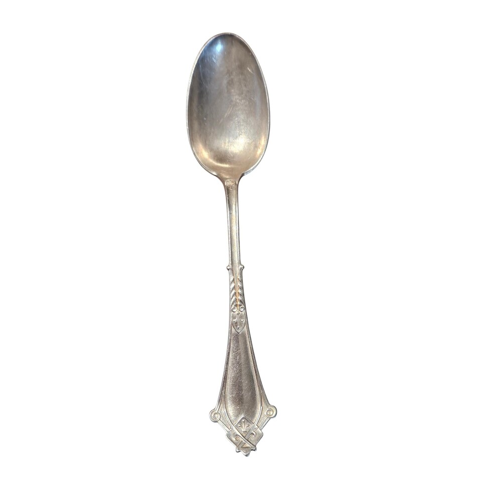 Antique Wood and Hughes Sterling Silver Spoon 7" Daisy Pattern Circa 1880